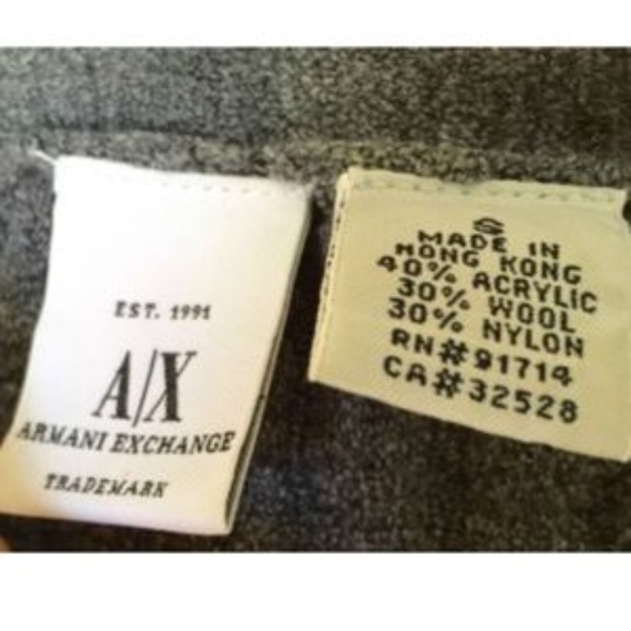 Armani Exchange Mens Sweater Crewneck Knit Wool S - Picture 5 of 6